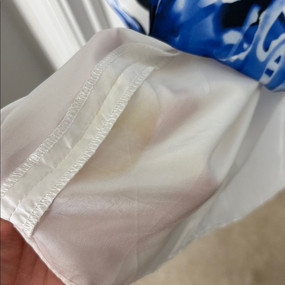 Rickie Freeman Teri John Blue/White Floral Shift Dress - 6 - Picture 10 of 13